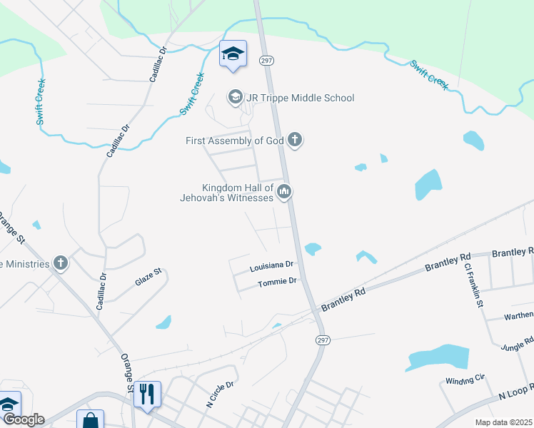 map of restaurants, bars, coffee shops, grocery stores, and more near 1904 Williams Court in Vidalia