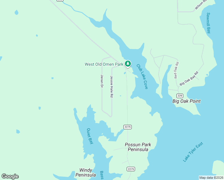 map of restaurants, bars, coffee shops, grocery stores, and more near Jessie Hale Road in Smith County