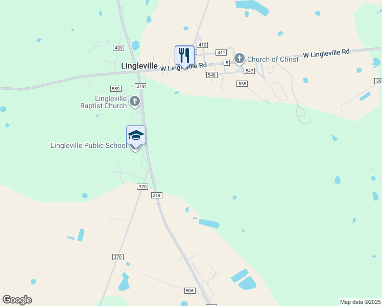 map of restaurants, bars, coffee shops, grocery stores, and more near in Lingleville
