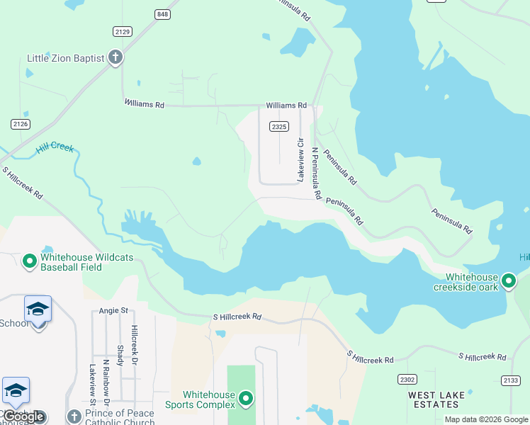 map of restaurants, bars, coffee shops, grocery stores, and more near 14131 West Peninsula Road in Whitehouse