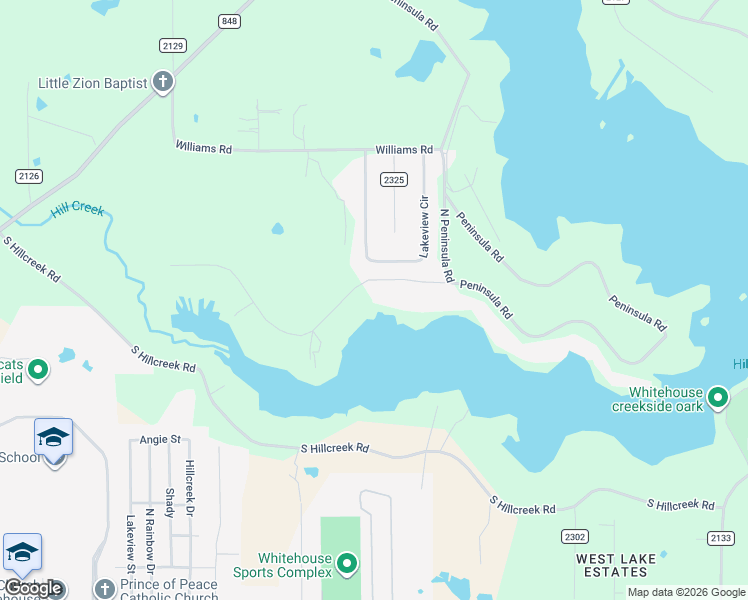 map of restaurants, bars, coffee shops, grocery stores, and more near 14131 West Peninsula Road in Whitehouse