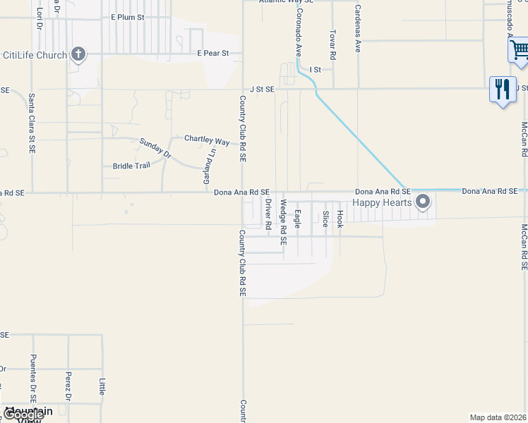 map of restaurants, bars, coffee shops, grocery stores, and more near 3001 Driver in Deming