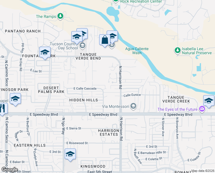 map of restaurants, bars, coffee shops, grocery stores, and more near 1441 North Plaza Ombria in Tucson