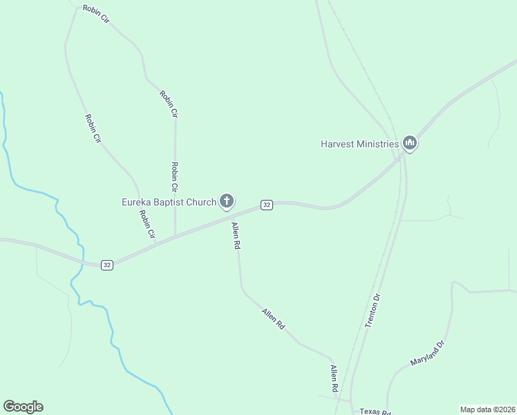 map of restaurants, bars, coffee shops, grocery stores, and more near County Road 32 in Lisman