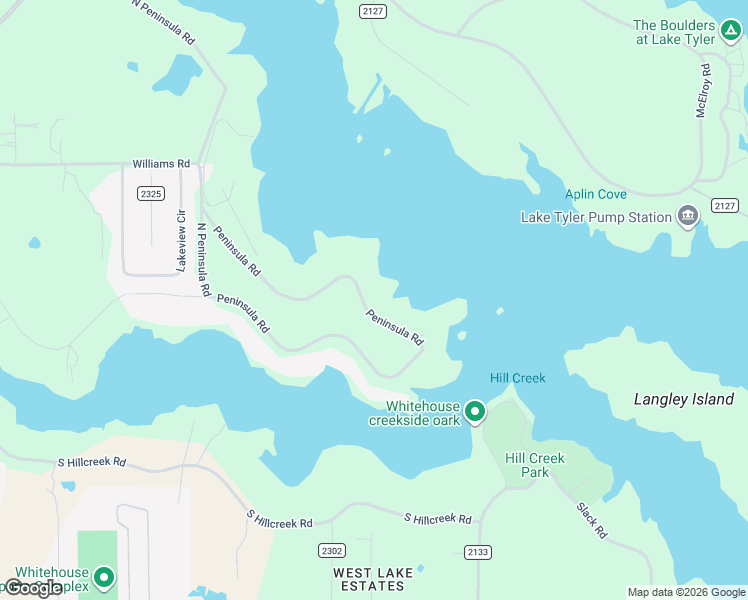 map of restaurants, bars, coffee shops, grocery stores, and more near 13245 Peninsula Road in Whitehouse