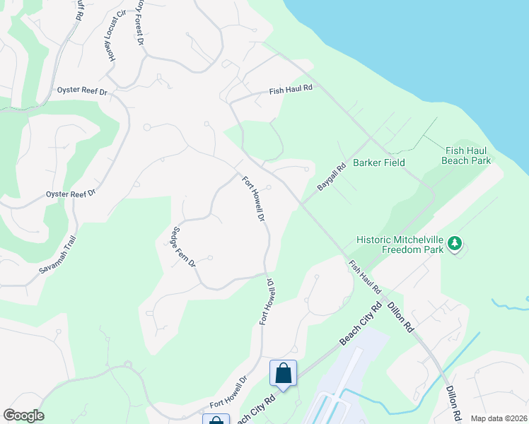 map of restaurants, bars, coffee shops, grocery stores, and more near 324 Fort Howell Drive in Hilton Head Island