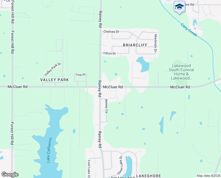 map of restaurants, bars, coffee shops, grocery stores, and more near 642 McCluer Road in Jackson