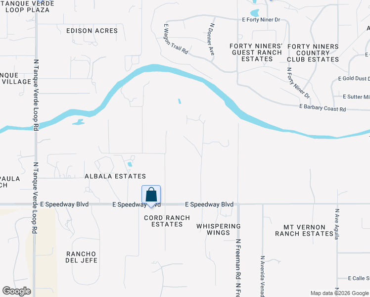 map of restaurants, bars, coffee shops, grocery stores, and more near 1381 North Smokey Springs Road in Tucson