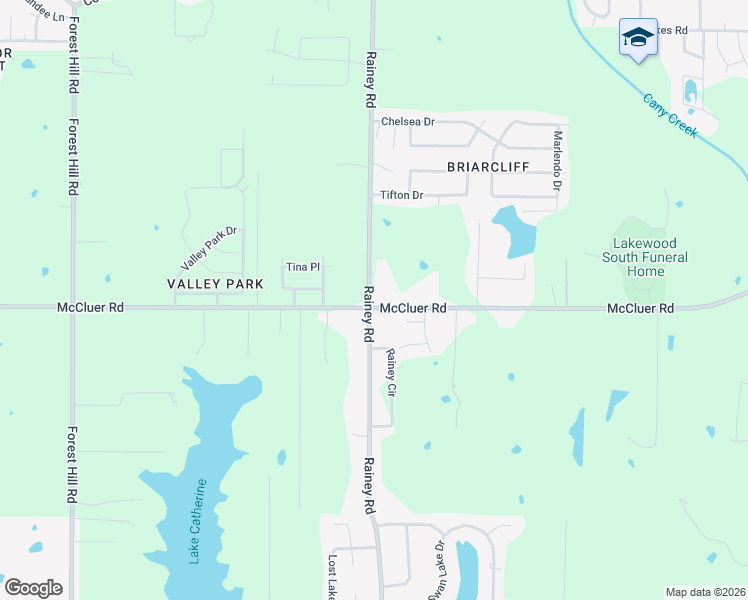 map of restaurants, bars, coffee shops, grocery stores, and more near 662 McCluer Road in Jackson