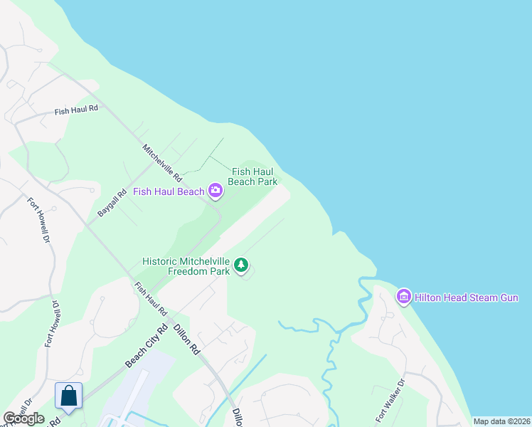 map of restaurants, bars, coffee shops, grocery stores, and more near 246 Beach City Road in Hilton Head Island