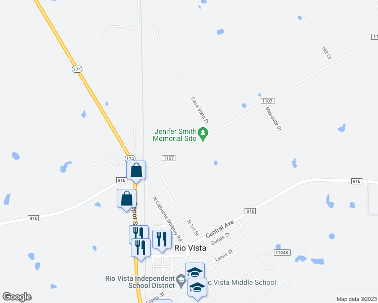 map of restaurants, bars, coffee shops, grocery stores, and more near 602 Tower Road in Rio Vista