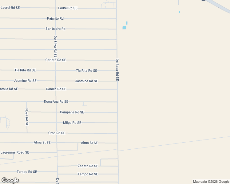 map of restaurants, bars, coffee shops, grocery stores, and more near De Baca Road Southeast in Deming