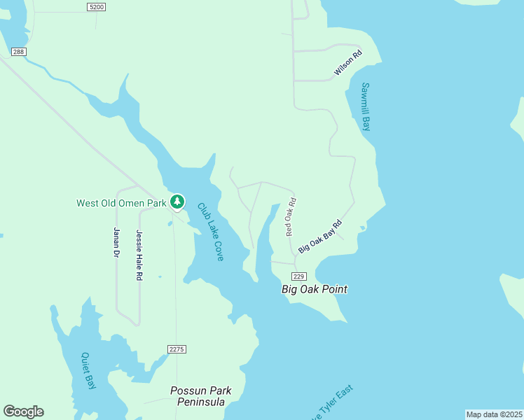 map of restaurants, bars, coffee shops, grocery stores, and more near 16289 Live Oak St in Tyler