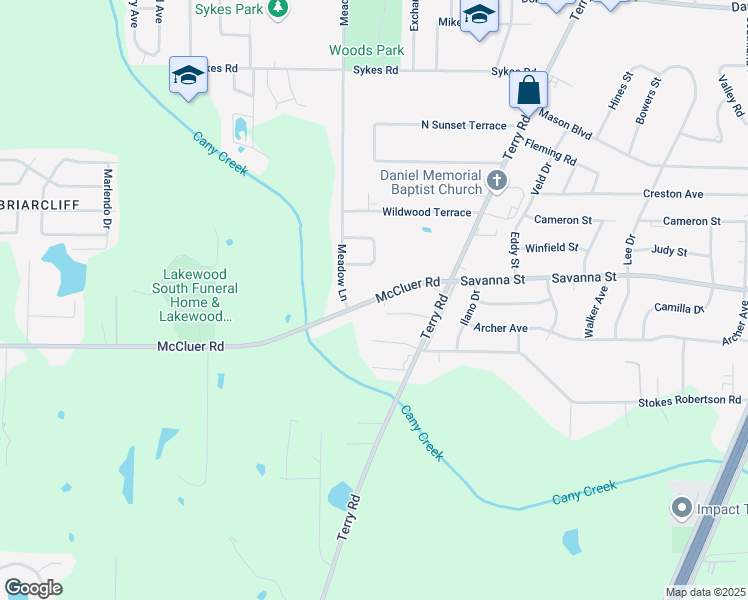 map of restaurants, bars, coffee shops, grocery stores, and more near 149 McCluer Road in Jackson