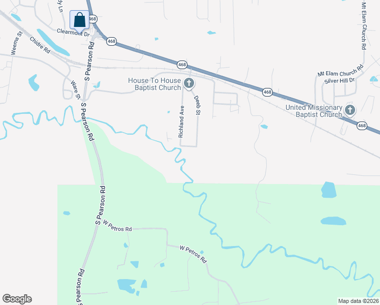 map of restaurants, bars, coffee shops, grocery stores, and more near 1352 Richland Avenue in Pearl