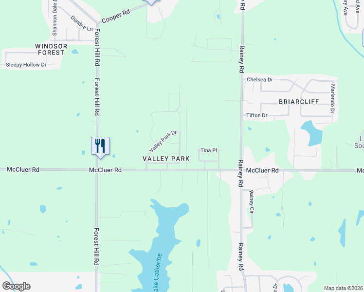 map of restaurants, bars, coffee shops, grocery stores, and more near 815 Valley Park Way in Jackson