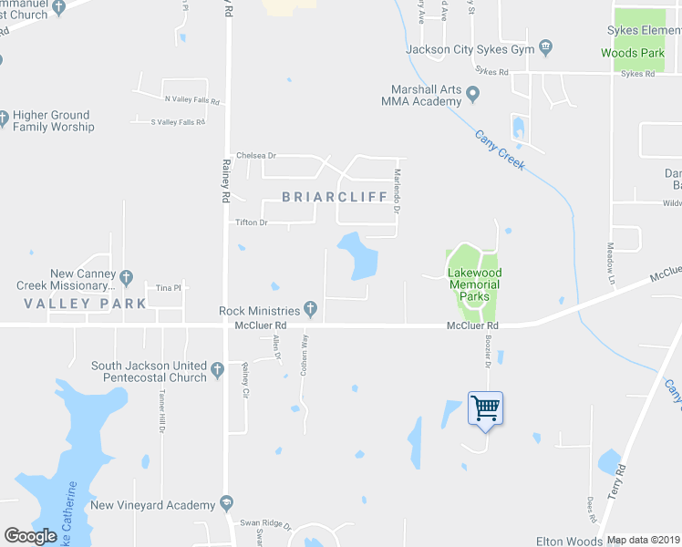 map of restaurants, bars, coffee shops, grocery stores, and more near 508 Forest Lake Circle in Jackson
