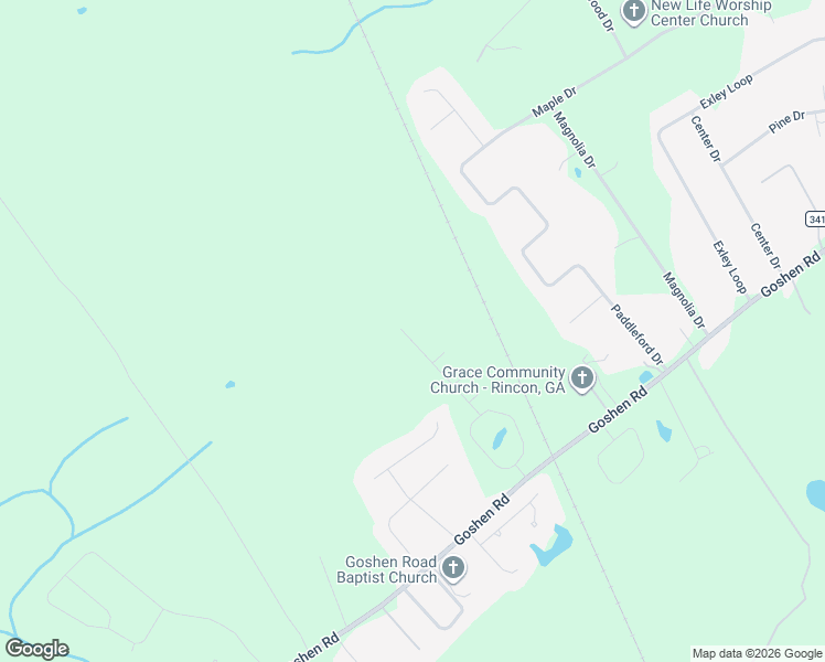 map of restaurants, bars, coffee shops, grocery stores, and more near 1147 Goshen Road in Rincon