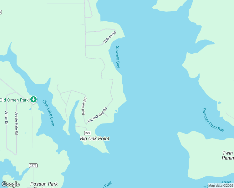 map of restaurants, bars, coffee shops, grocery stores, and more near 16187 Big Oak Bay Road in Tyler