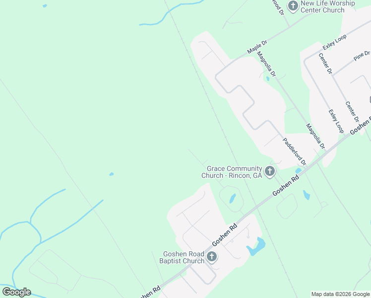 map of restaurants, bars, coffee shops, grocery stores, and more near 1147 Goshen Road in Rincon