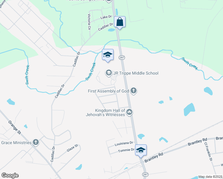 map of restaurants, bars, coffee shops, grocery stores, and more near 202 North Smalley Drive in Vidalia