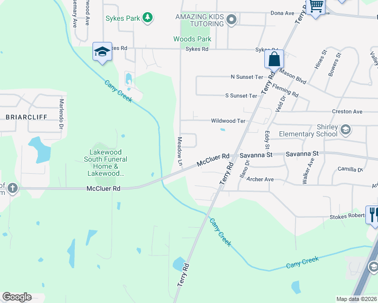 map of restaurants, bars, coffee shops, grocery stores, and more near 163 Wildwood Circle in Jackson