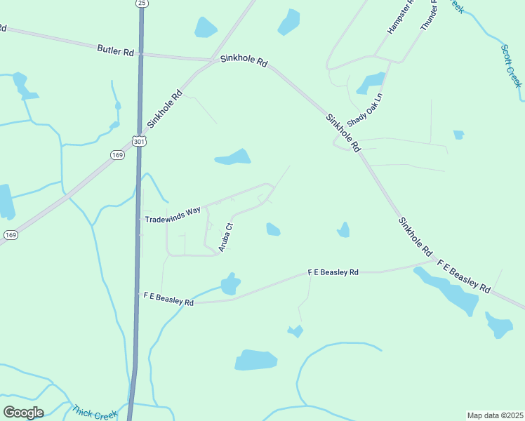 map of restaurants, bars, coffee shops, grocery stores, and more near 6490 Aruba Court in Claxton