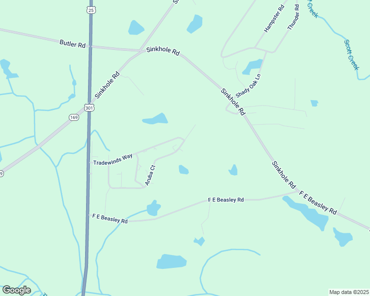 map of restaurants, bars, coffee shops, grocery stores, and more near 6490 Aruba Road in Claxton