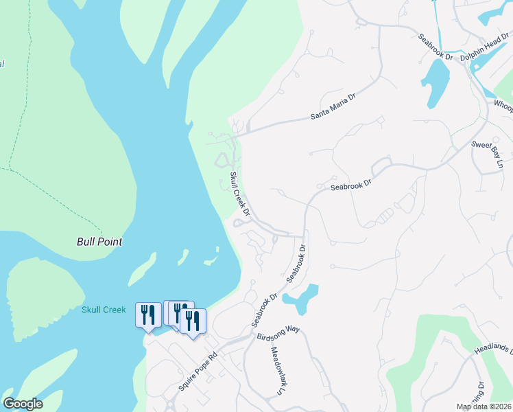 map of restaurants, bars, coffee shops, grocery stores, and more near 16 Glenmoor Place in Hilton Head Island