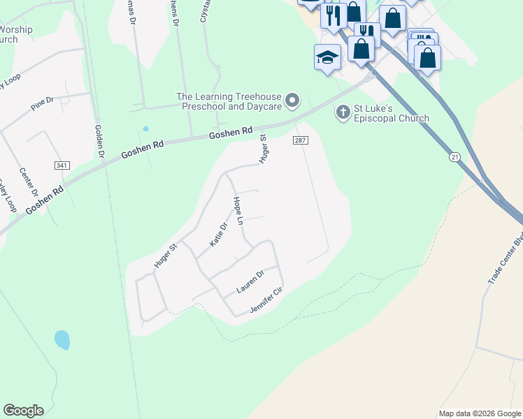 map of restaurants, bars, coffee shops, grocery stores, and more near 106 Live Oak Circle in Rincon