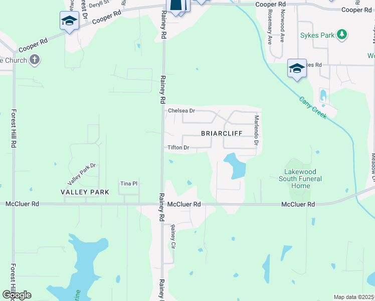 map of restaurants, bars, coffee shops, grocery stores, and more near 667 Tifton Drive in Jackson