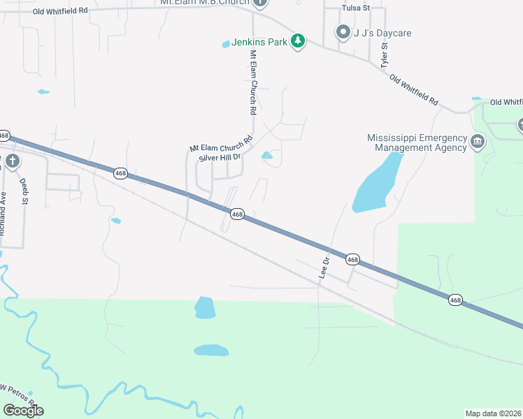 map of restaurants, bars, coffee shops, grocery stores, and more near 2934 Mississippi 468 in Pearl