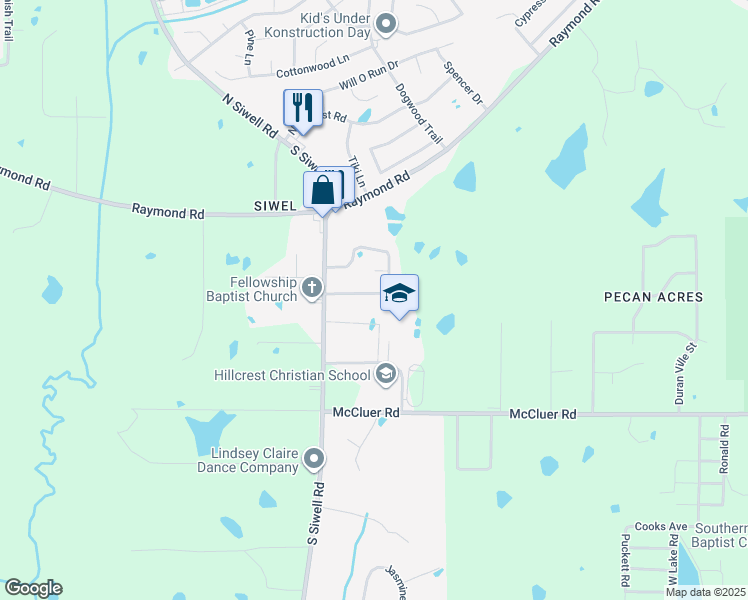 map of restaurants, bars, coffee shops, grocery stores, and more near 216 Ramada Circle in Jackson