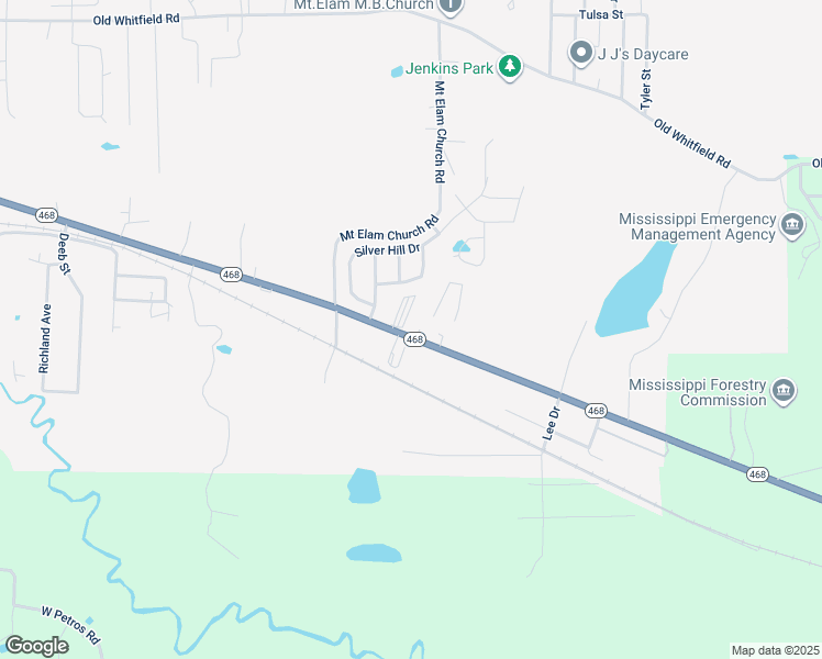 map of restaurants, bars, coffee shops, grocery stores, and more near 2930 Mississippi 468 in Pearl