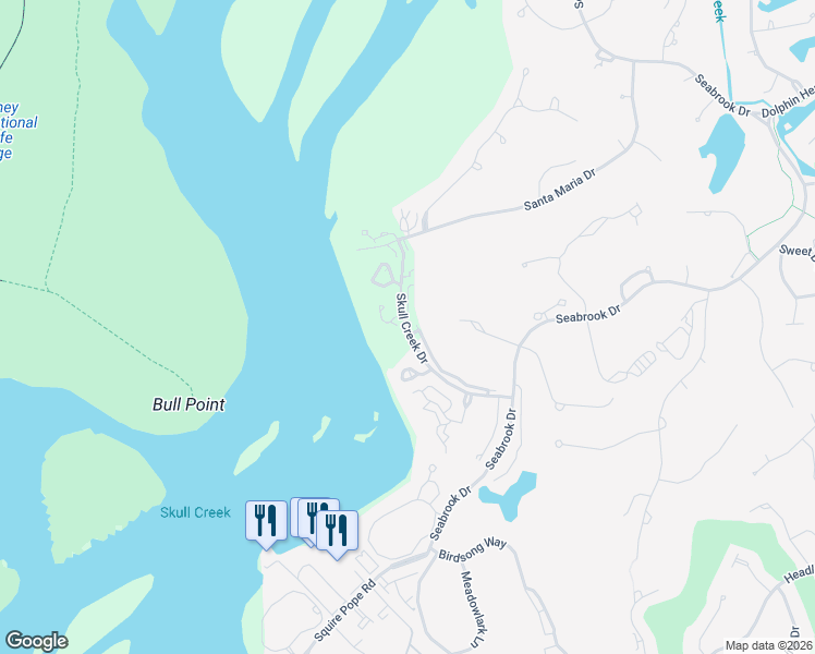 map of restaurants, bars, coffee shops, grocery stores, and more near in Hilton Head Island