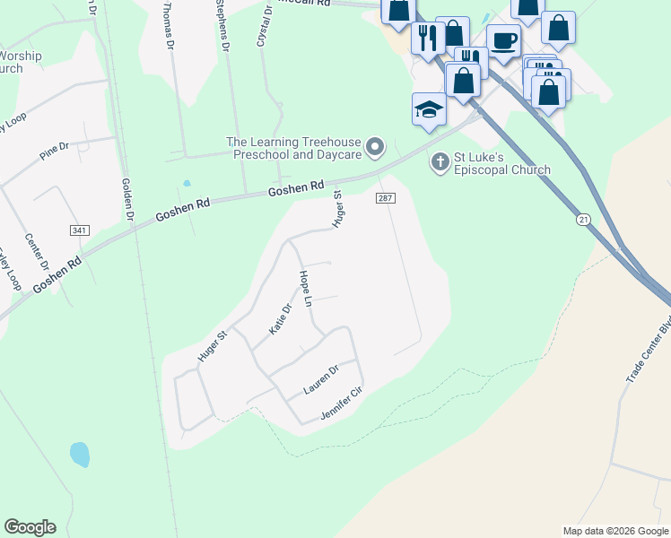 map of restaurants, bars, coffee shops, grocery stores, and more near 106 Live Oak Circle in Rincon