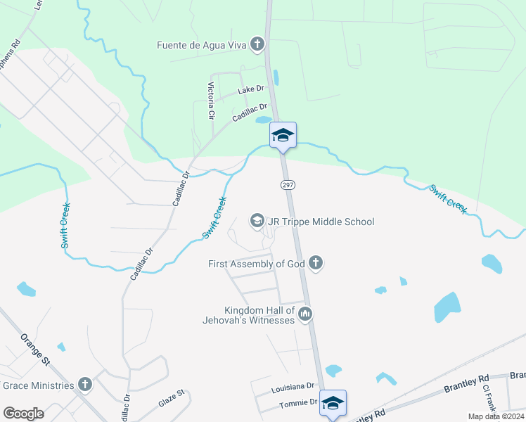 map of restaurants, bars, coffee shops, grocery stores, and more near 2200 McIntosh Street in Vidalia