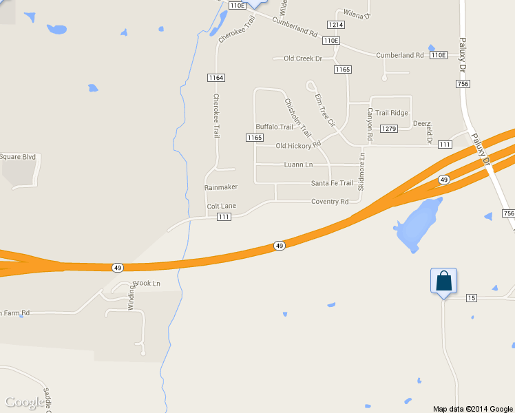 map of restaurants, bars, coffee shops, grocery stores, and more near Coventry Road in Tyler