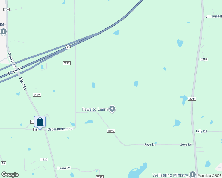 map of restaurants, bars, coffee shops, grocery stores, and more near 7251 County Road 2192 in Whitehouse