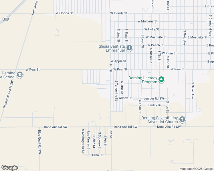 map of restaurants, bars, coffee shops, grocery stores, and more near 2510 South 8th Street in Deming