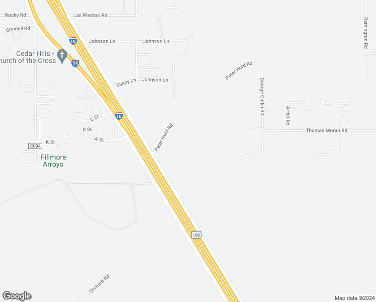 map of restaurants, bars, coffee shops, grocery stores, and more near 5566 Peter Hurd Road in Las Cruces