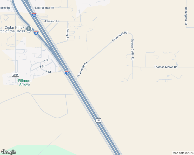 map of restaurants, bars, coffee shops, grocery stores, and more near 5536 Peter Hurd Road in Las Cruces