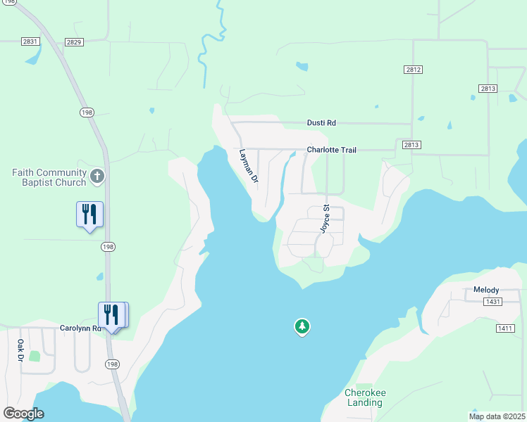 map of restaurants, bars, coffee shops, grocery stores, and more near 6904 Scott Street in Eustace