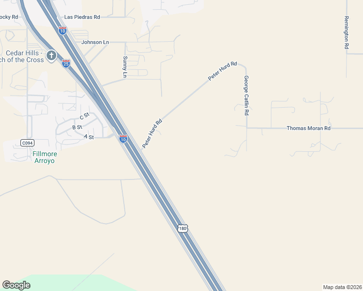 map of restaurants, bars, coffee shops, grocery stores, and more near 5536 Peter Hurd Road in Las Cruces