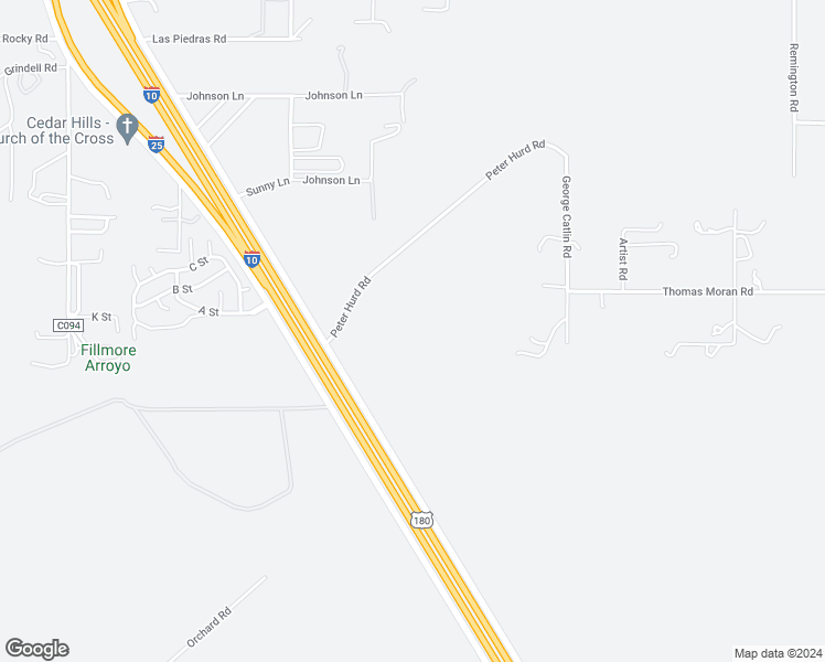 map of restaurants, bars, coffee shops, grocery stores, and more near 5566 Peter Hurd Road in Las Cruces