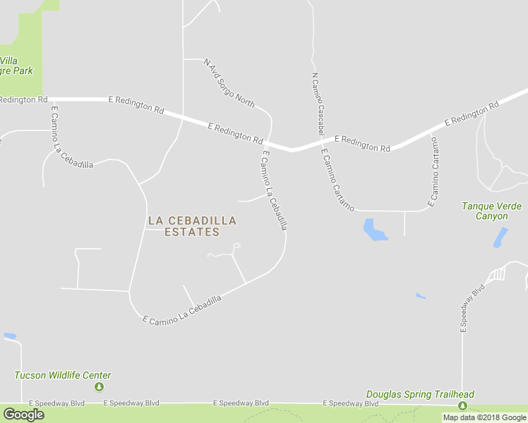 map of restaurants, bars, coffee shops, grocery stores, and more near 13651 East Camino La Cebadilla in Tucson