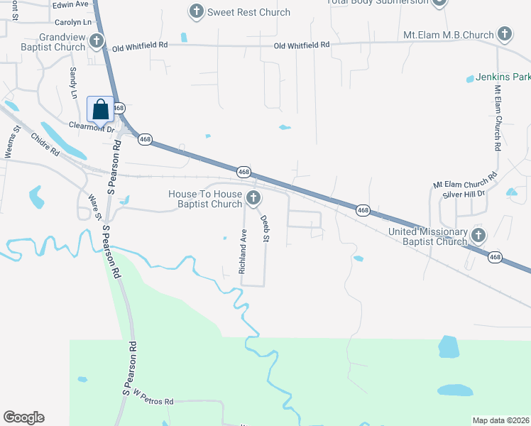 map of restaurants, bars, coffee shops, grocery stores, and more near 1214 Deeb Street in Pearl