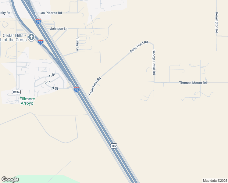 map of restaurants, bars, coffee shops, grocery stores, and more near 5536 Peter Hurd Road in Las Cruces