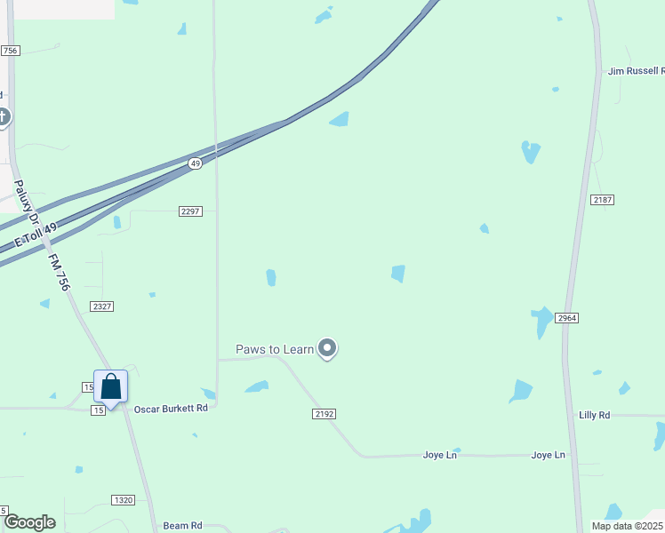 map of restaurants, bars, coffee shops, grocery stores, and more near 7251 County Road 2192 in Whitehouse