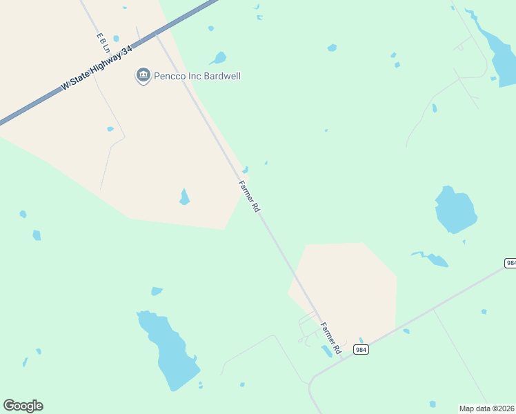 map of restaurants, bars, coffee shops, grocery stores, and more near 722 Farmer Road in Ennis